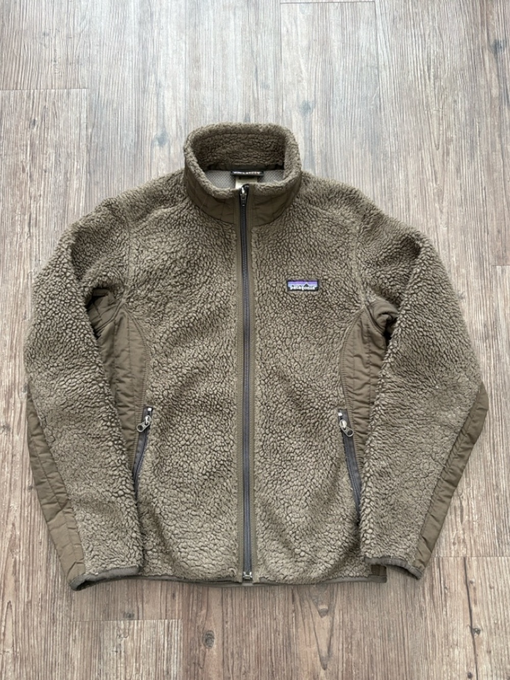 VINTAGE 90S PATAGONIA RETRO X DEEP PILE BROWN FLEECE FULL ZIP JACKET WOMENS XS